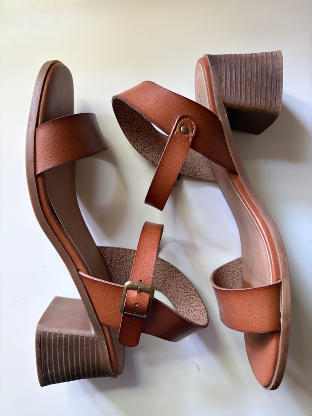 Brown Block Heel Strappy Sandals by Rock & Candy by ZiGi